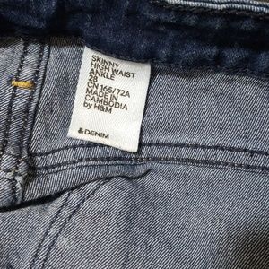 NWOT skinny high waist size 28 denim jeans H&M